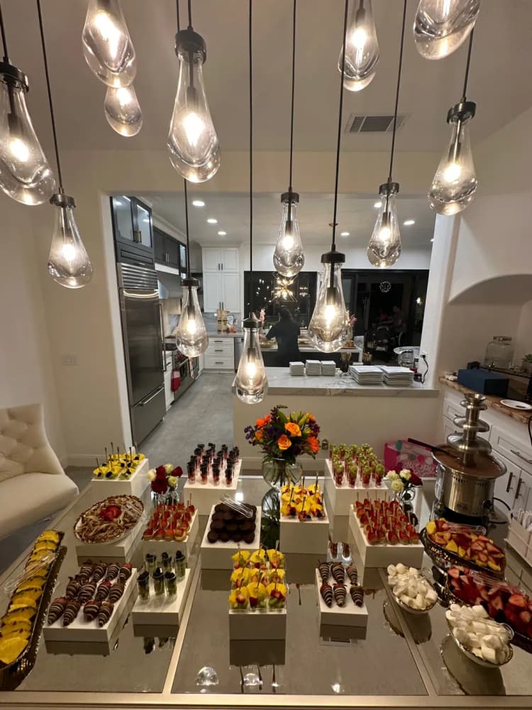 Dessert station set up by Le Cafe Du Parc
