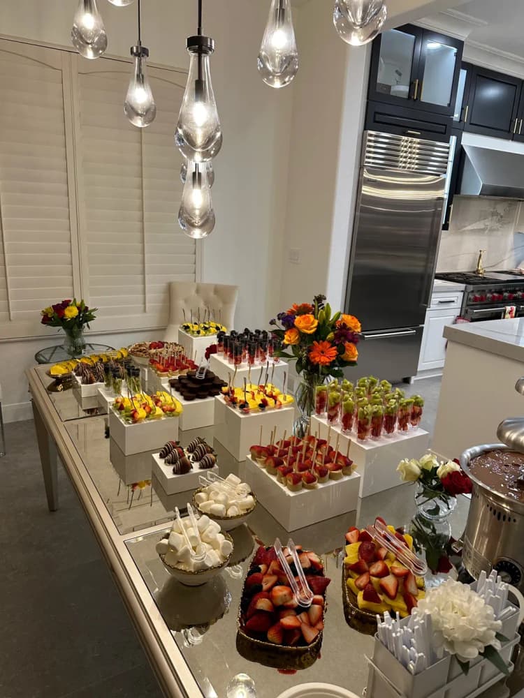 Chocolate-dipped treats at an Orange County event