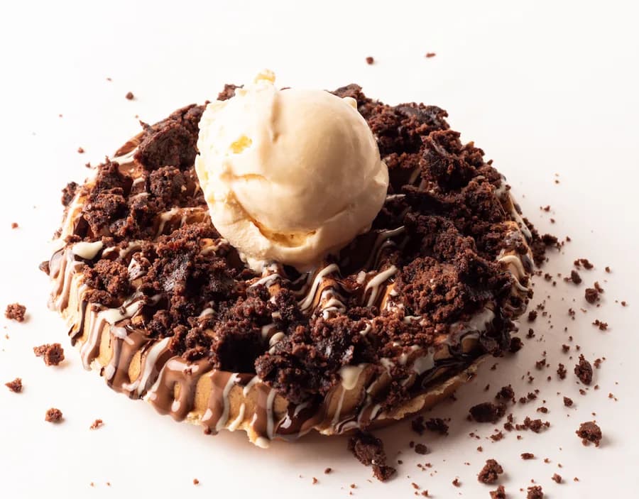 Brownies Waffle at Le Cafe Du Parc, Irvine