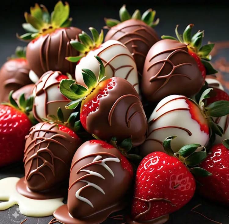 Frosted Chocolate Strawberies 6pcs at Le Cafe Du Parc, Irvine