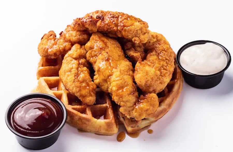 Fried Chicken and Waffle at Le Cafe Du Parc, Irvine