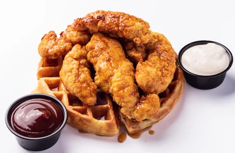Fried Chicken and Waffle at Le Cafe Du Parc, Irvine